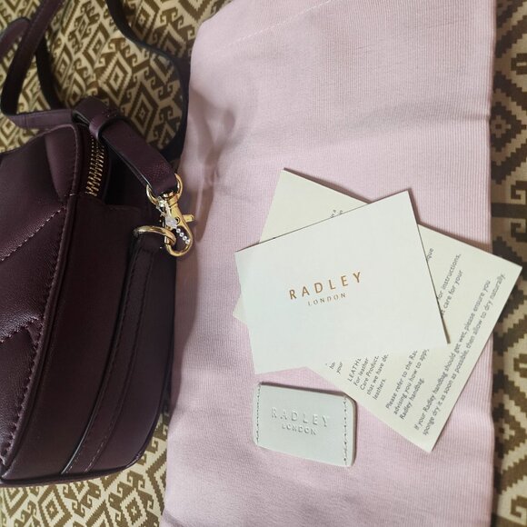 NWT $208 Radley London Dukes Place Quilt Medium Cross Body bag Embossed Leather - Picture 13 of 16